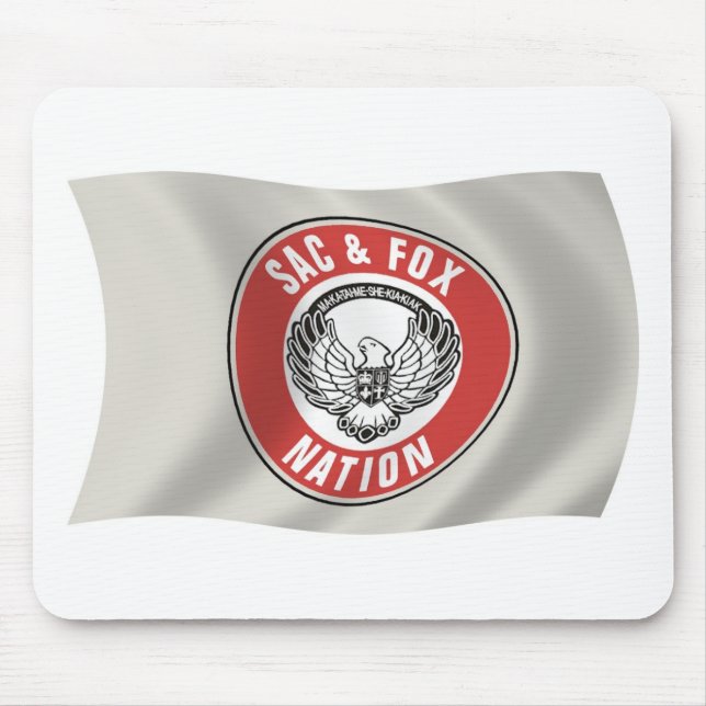 Alfombrilla De Ratón Nación Sac y Fox (Oklahoma) Bandera Mousepad (Frente)