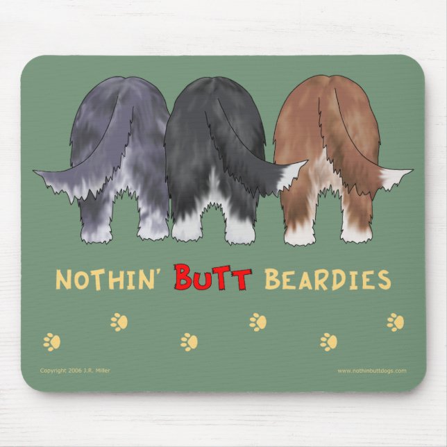 Alfombrilla De Ratón Nada empalma Beardies Mousepad (Frente)