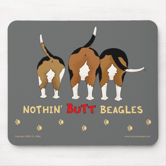 Alfombrilla De Ratón Nada empalma los beagles Mousepad (Frente)