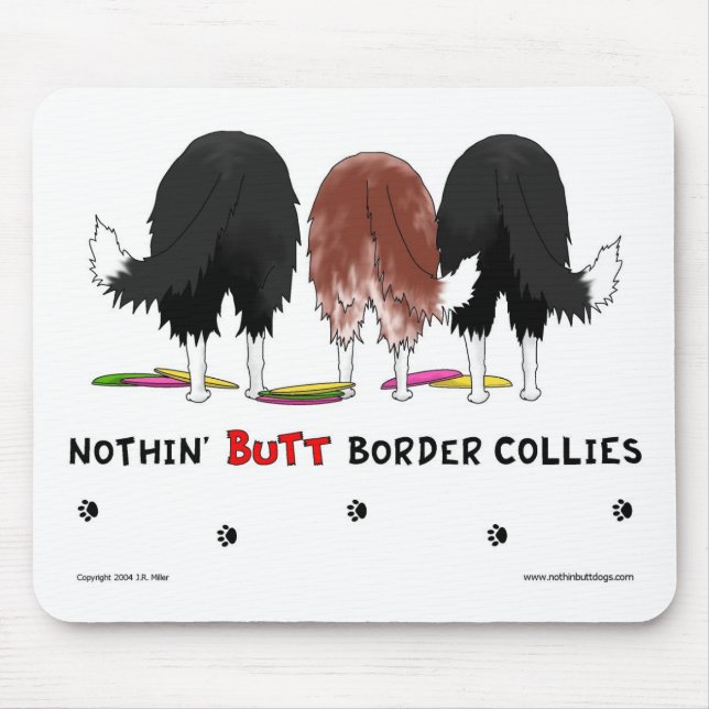 Alfombrilla De Ratón Nada empalma los borderes collies Mousepad (Frente)