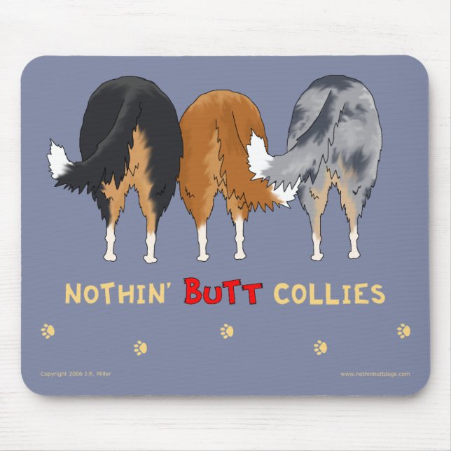 Alfombrilla De Ratón Nada empalma los collies Mousepad (Frente)