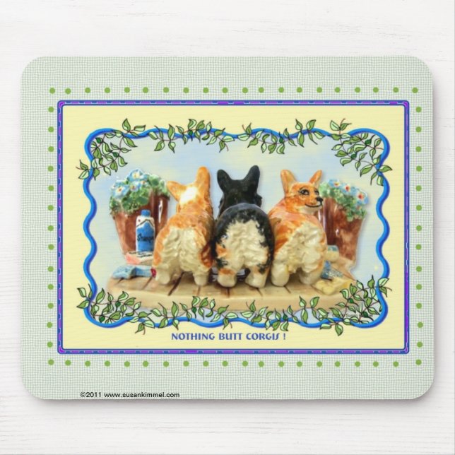 Alfombrilla De Ratón Nada empalma los Corgis Mousepad (Frente)
