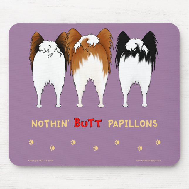 Alfombrilla De Ratón Nada empalma Papillons Mousepad (Frente)