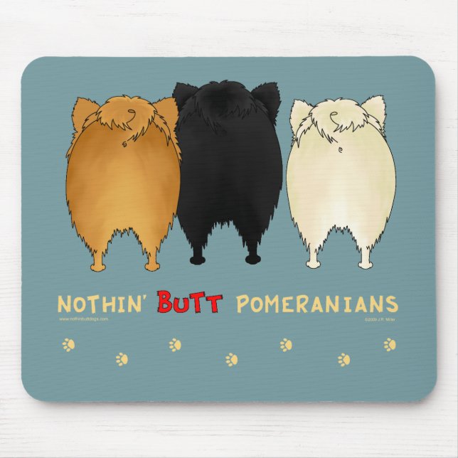 Alfombrilla De Ratón Nada empalma Pomeranians Mousepad (Frente)