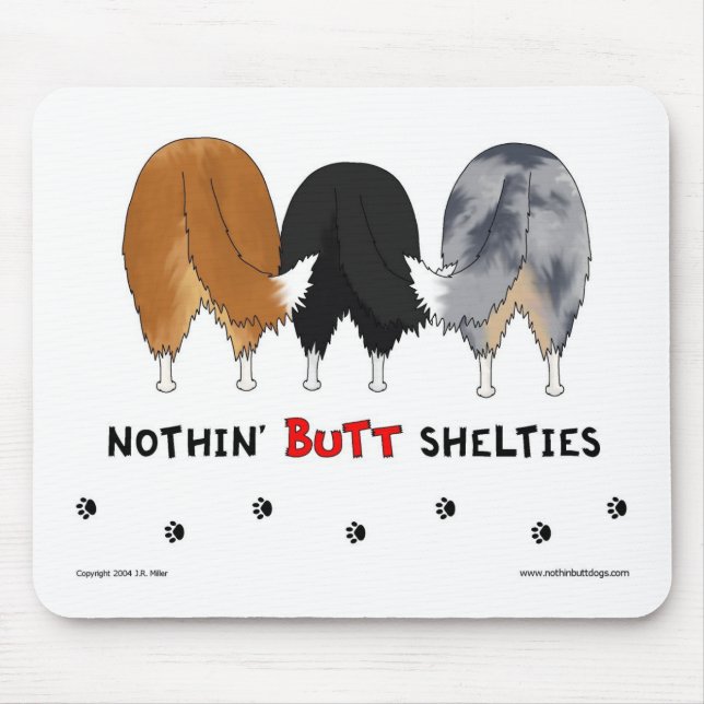 Alfombrilla De Ratón Nada empalma Shelties Mousepad (Frente)