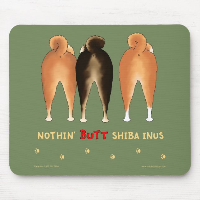 Alfombrilla De Ratón Nada empalma Shiba Inus Mousepad (Frente)