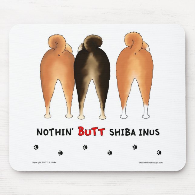 Alfombrilla De Ratón Nada empalma Shiba Inus Mousepad (Frente)