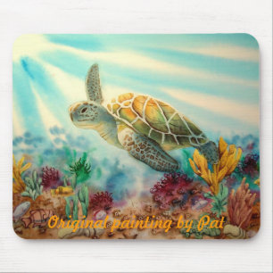 ALFOMBRILLA DE RATÓN NADADA DE LA TORTUGA