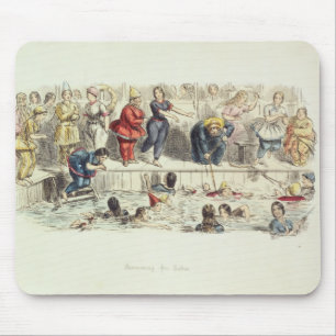 Alfombrilla De Ratón Nadando para las señoras, 1844 (litho)