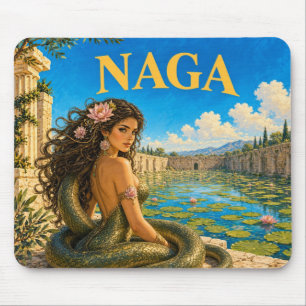 Alfombrilla De Ratón Naga, Monstruo de Fantasía Gótica
