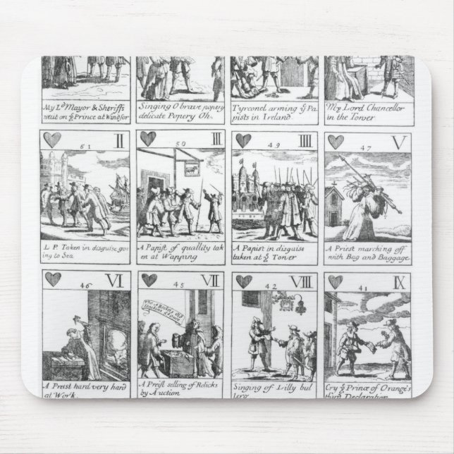 Alfombrilla De Ratón naipes Anti-católicos que conmemoran (Frente)