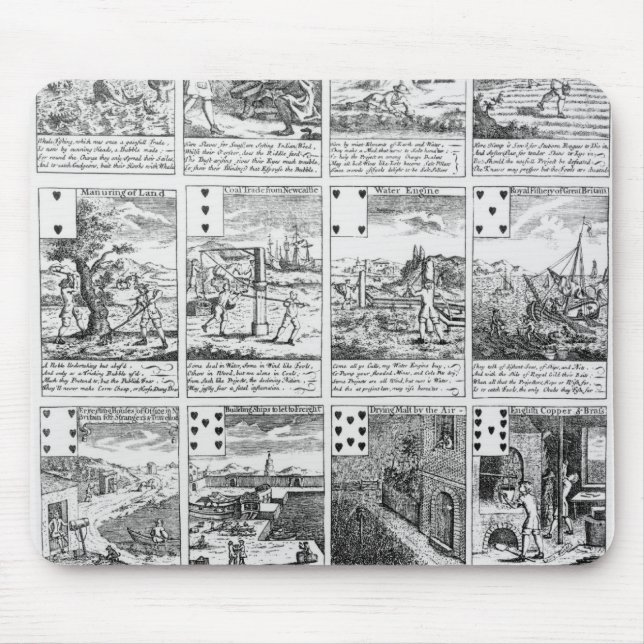 Alfombrilla De Ratón Naipes que satirizan empresas de la "burbuja" (Frente)