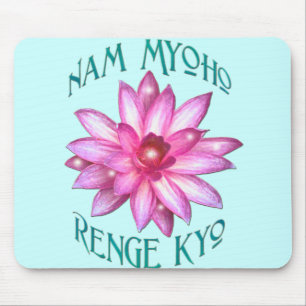 Alfombrilla De Ratón Nam Myoho Renge Kyo con diseño de flores de Lotus