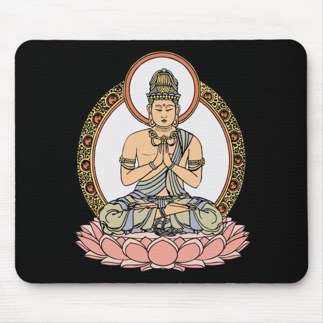 Alfombrilla De Ratón Namaskara Mudra Buda (Frente)