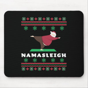 Alfombrilla De Ratón Namasleigh Santa haciendo yoga