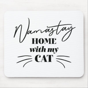 Alfombrilla De Ratón Namastay Home con mi gato