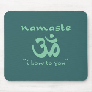 Alfombrilla De Ratón Namaste - me inclino ante ti (en verde)