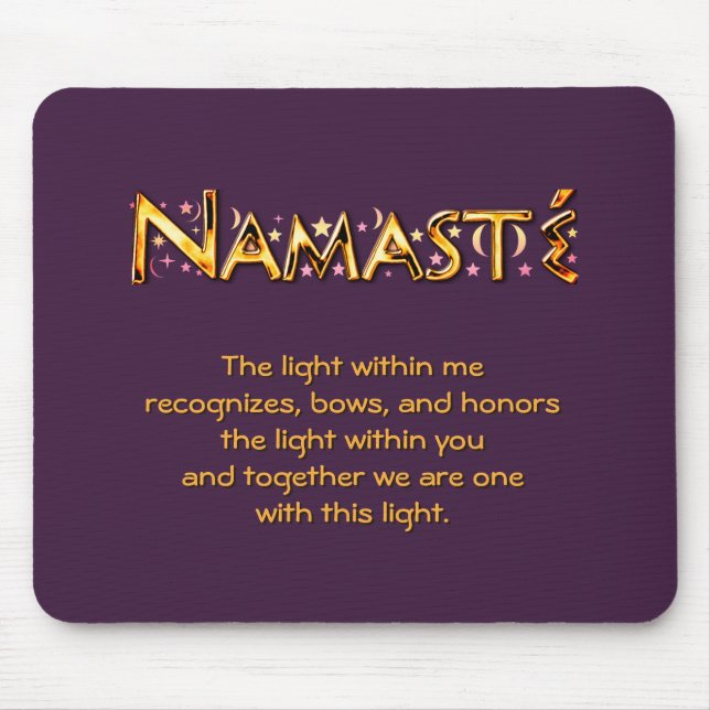 Alfombrilla De Ratón Namasté Mouse Pad (Frente)
