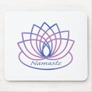 Alfombrilla De Ratón Namaste Purple and Pink Lotus Flower