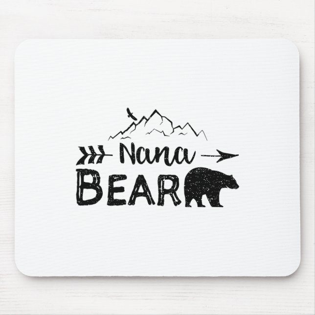 Alfombrilla De Ratón Nana Bear - Acampando  (Frente)