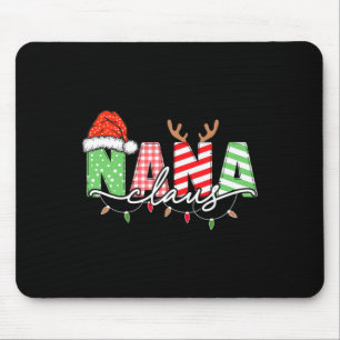 Alfombrilla De Ratón Nana Claus Navidad Luces de Navidad Pijama Familia