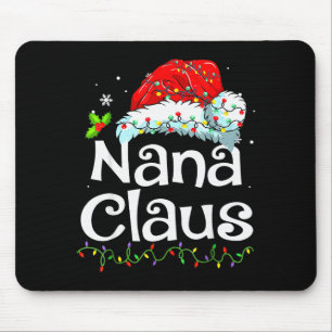 Alfombrilla De Ratón Nana Claus pijama de Navidad familia coincidente X