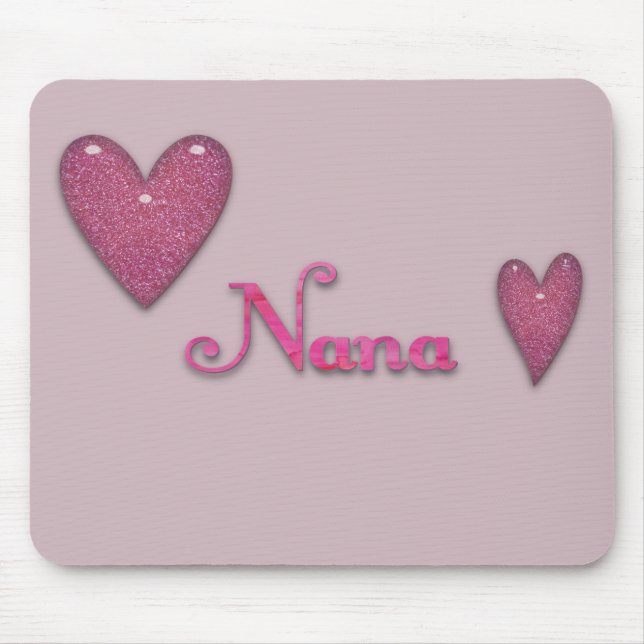 Alfombrilla De Ratón Nana con corazones (Frente)