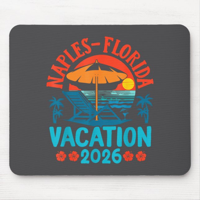 Alfombrilla De Ratón Naples Florida 2026 Family Vacation Beach Summer V (Frente)