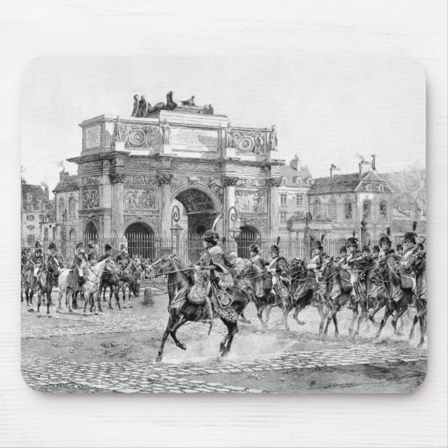 Alfombrilla De Ratón Napoleon I que revisa a sus tropas (Frente)
