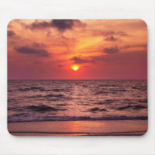 Alfombrilla De Ratón Nápoles Tropicales de Atardecer, Florida Mousepad (Frente)