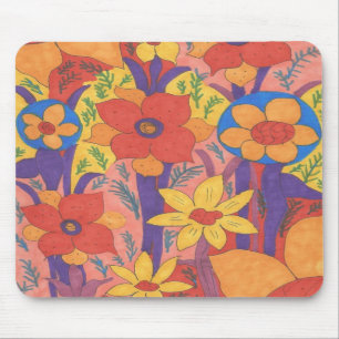 Alfombrilla De Ratón Naranja bohemio audaz