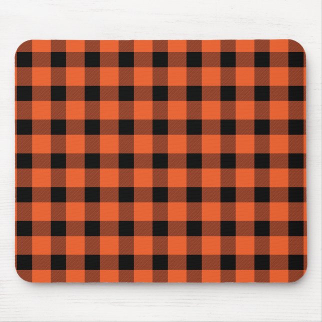 Alfombrilla De Ratón Naranja Buffalo Country Lumberjack Plaid (Frente)