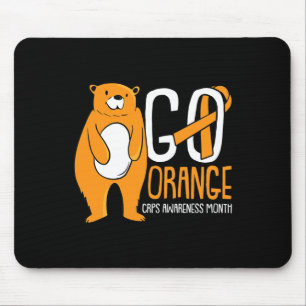 Alfombrilla De Ratón Naranja Cinta Crps Conciencia Compleja Dolor Regio