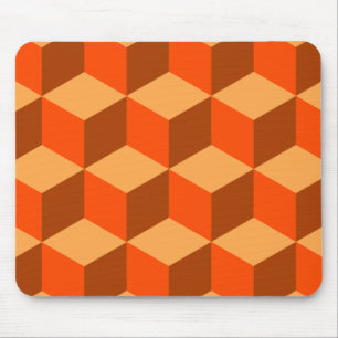 Alfombrilla De Ratón Naranja Cubes