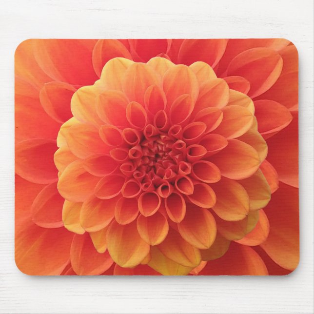 Alfombrilla De Ratón Naranja Dahlia (Frente)