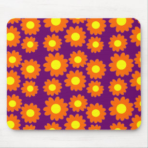Alfombrilla De Ratón Naranja Daisies