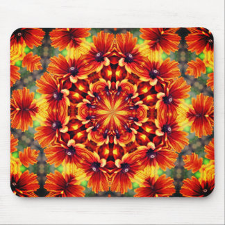 Alfombrilla De Ratón Naranja Daisies Resumen de arte de las flores