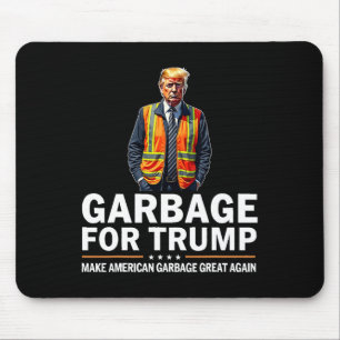 Alfombrilla De Ratón Naranja de basura Donald Trump chaleco de segurida