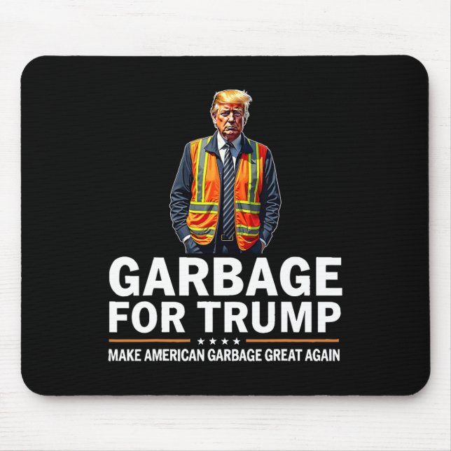Alfombrilla De Ratón Naranja de basura Donald Trump chaleco de segurida (Frente)