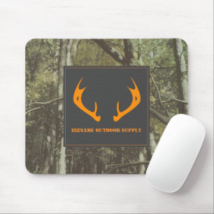 Alfombrilla De Ratón Naranja de camuflaje Antlers de venado exterior