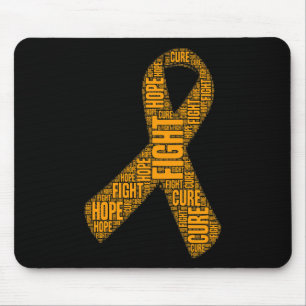 Alfombrilla De Ratón Naranja de conciencia lucha contra la esperanza Cu