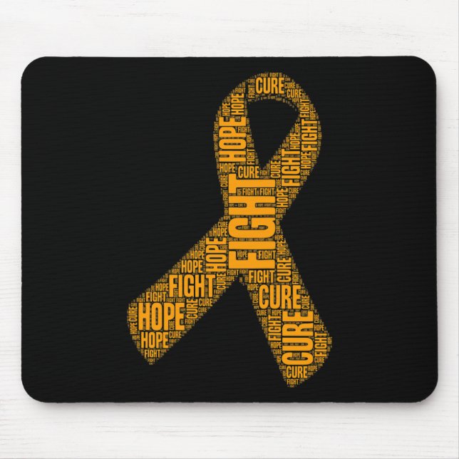 Alfombrilla De Ratón Naranja de conciencia lucha contra la esperanza Cu (Frente)