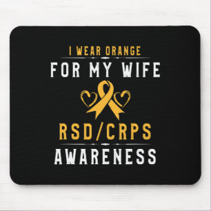 Alfombrilla De Ratón Naranja De Concienciación Crpsrsd Ribbon Tee Gift