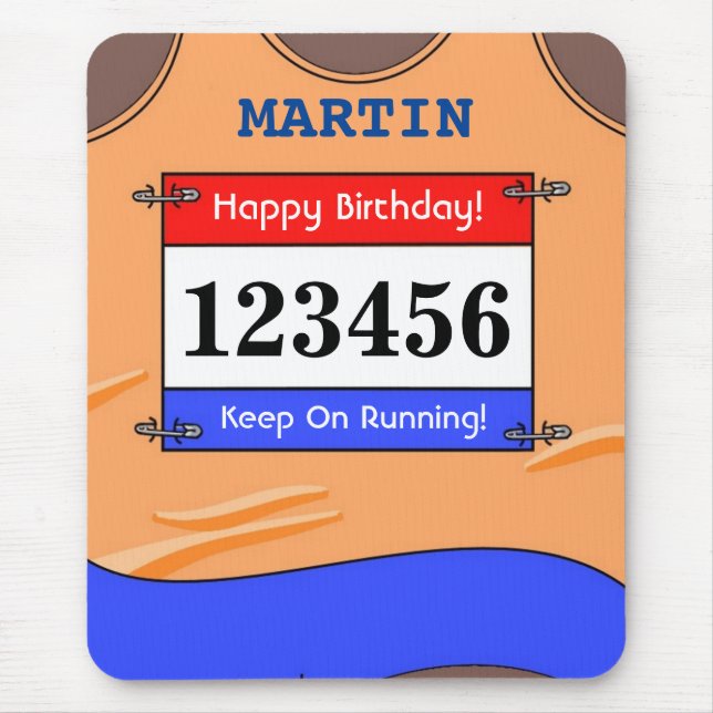 Alfombrilla De Ratón Naranja de ejecución Vest Mouse Mat (Frente)