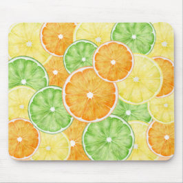Alfombrilla De Ratón Naranja de frutas de cítricos, rodajas de limón y