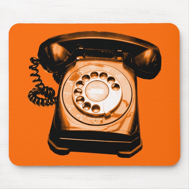 Alfombrilla De Ratón Naranja de línea directa (Frente)