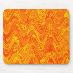Alfombrilla De Ratón Naranja de mareo Patrón rojo amarillo