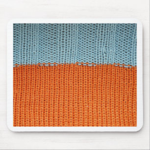 Alfombrilla De Ratón Naranja de punto y lana Verde azulada