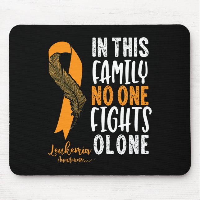 Alfombrilla De Ratón Naranja de sensibilización sobre la leucemia Super (Frente)