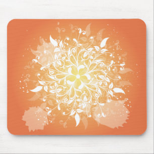 Alfombrilla De Ratón Naranja de Swirly